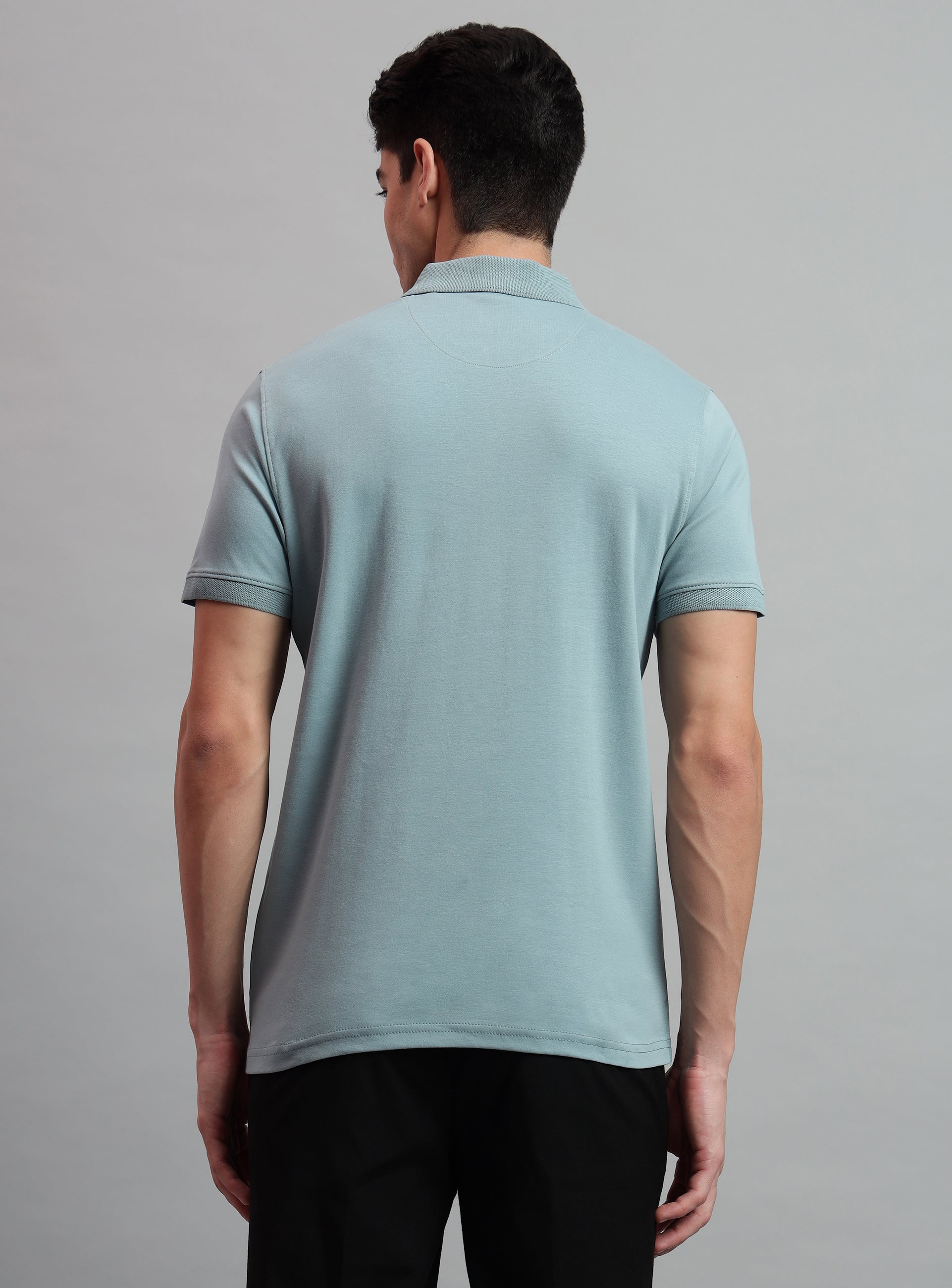 Monogram polo in Azure
