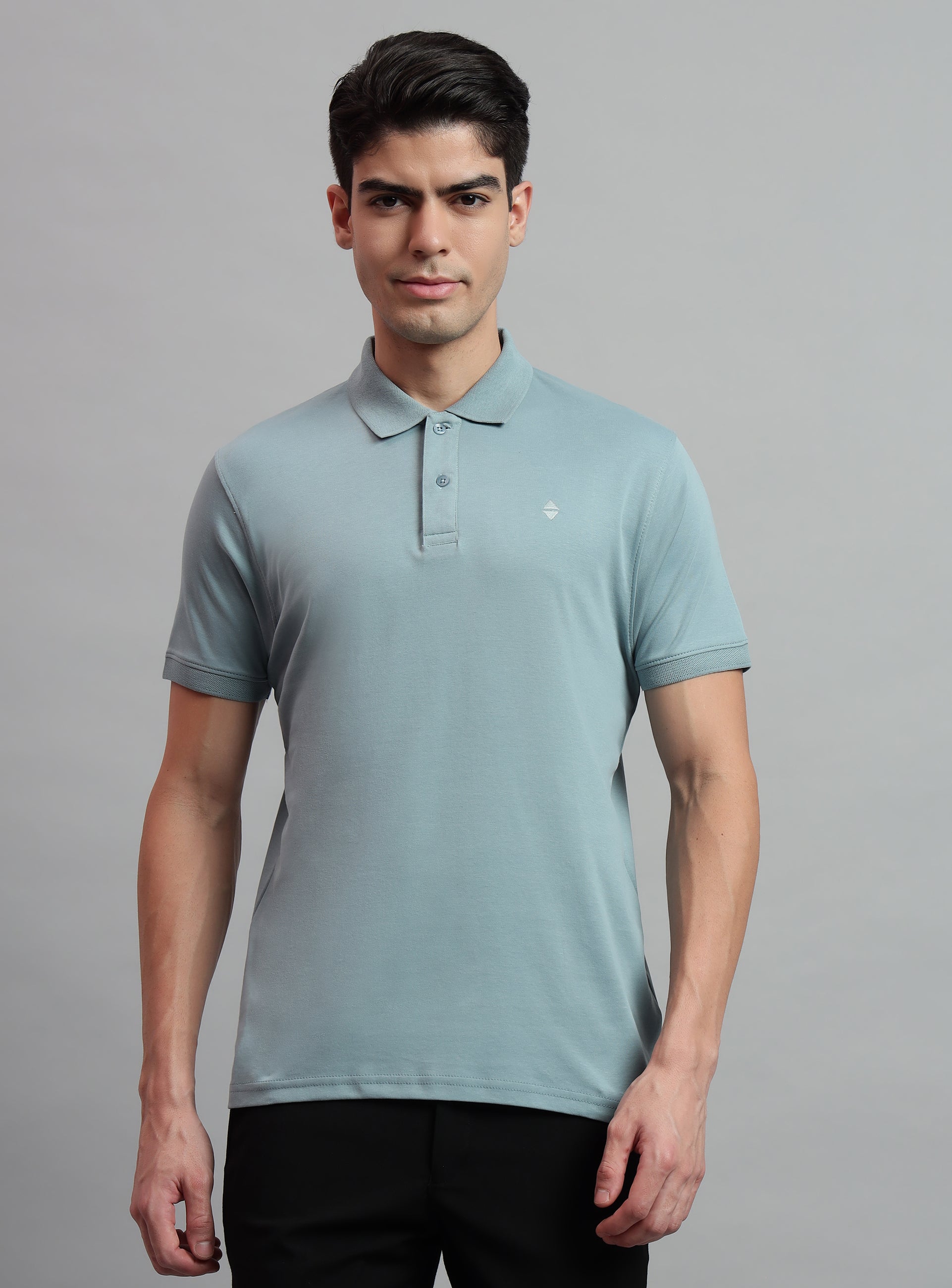 Monogram polo in Azure