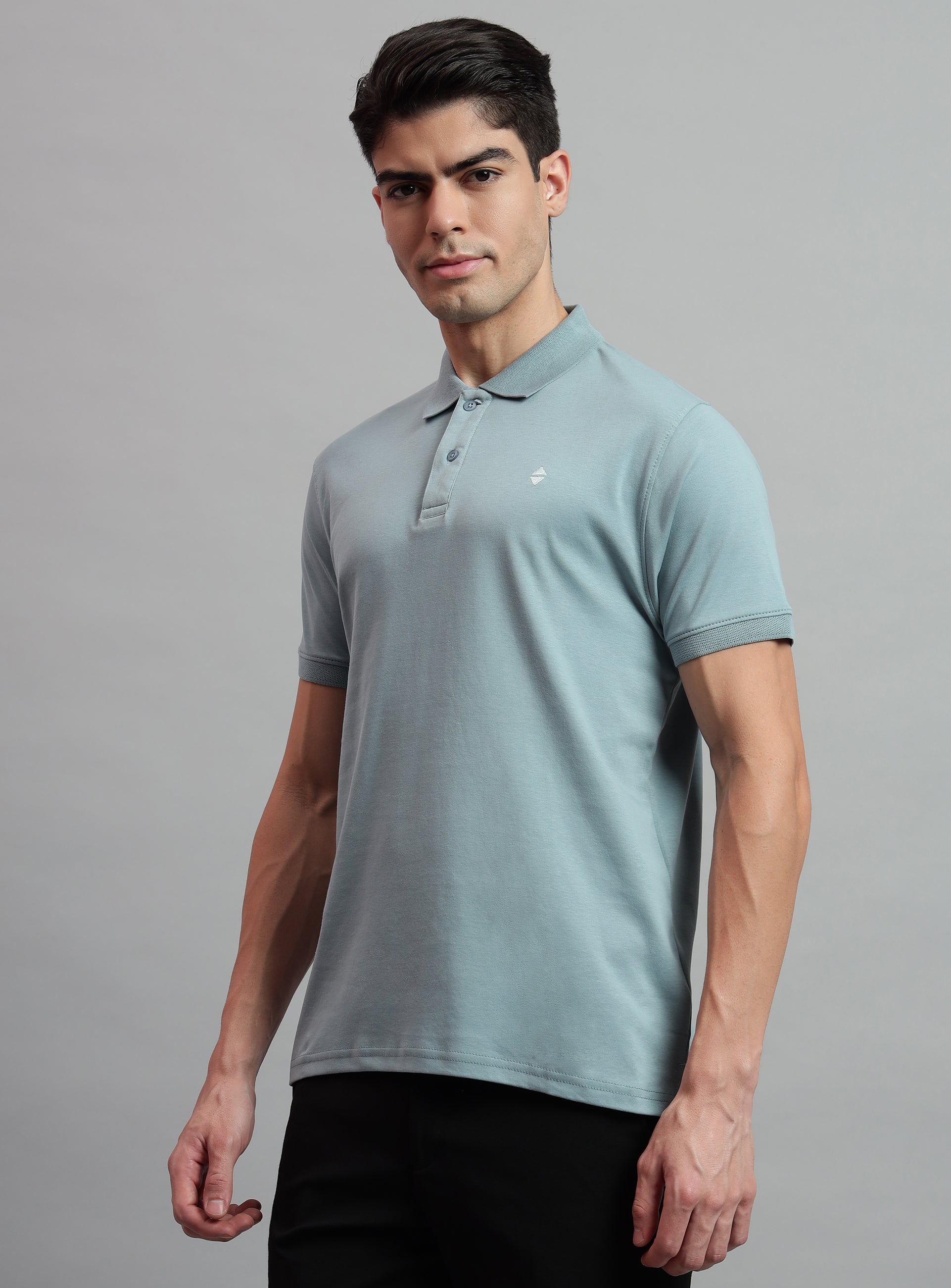 Monogram polo in Azure