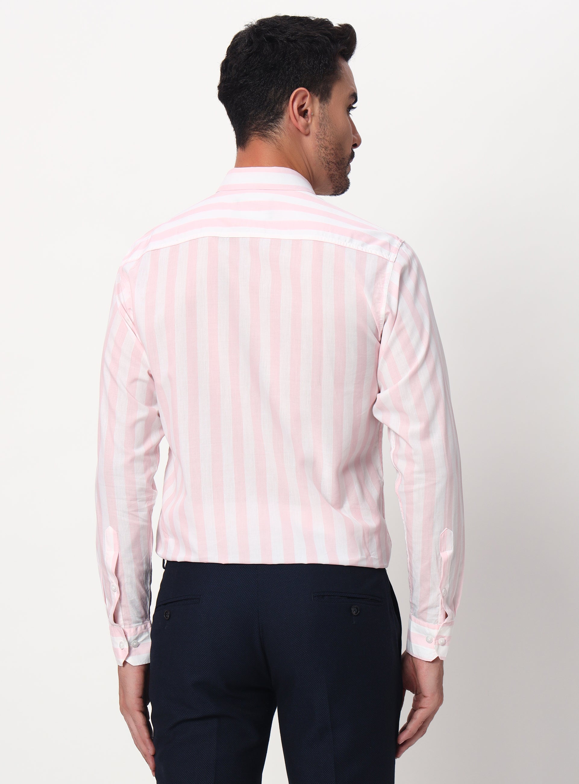 pink classique striped