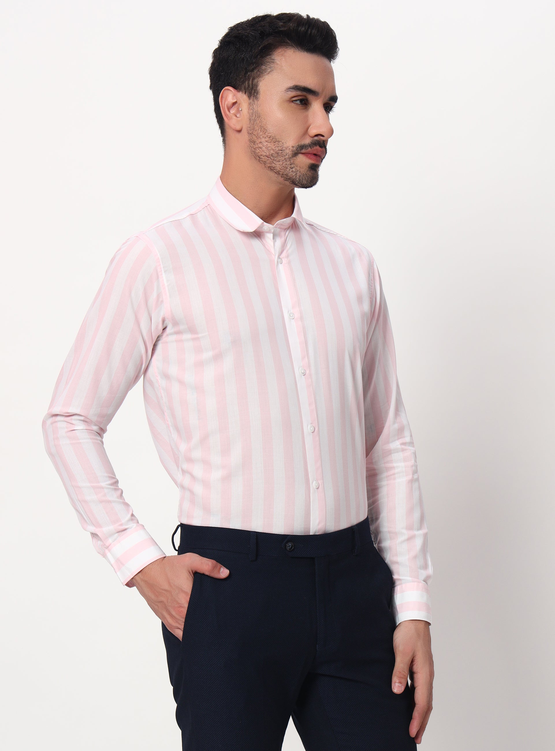 pink classique striped