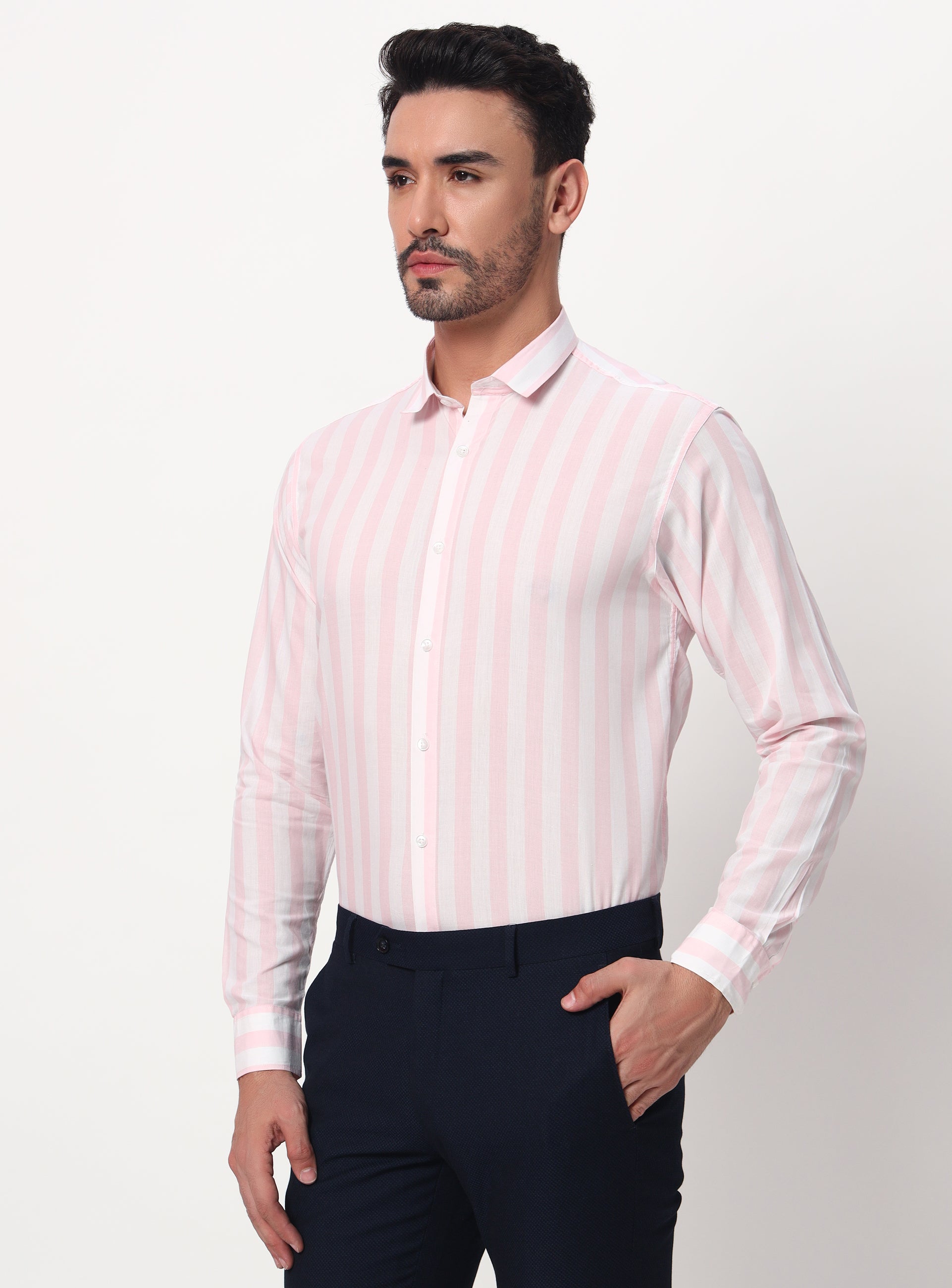 pink classique striped