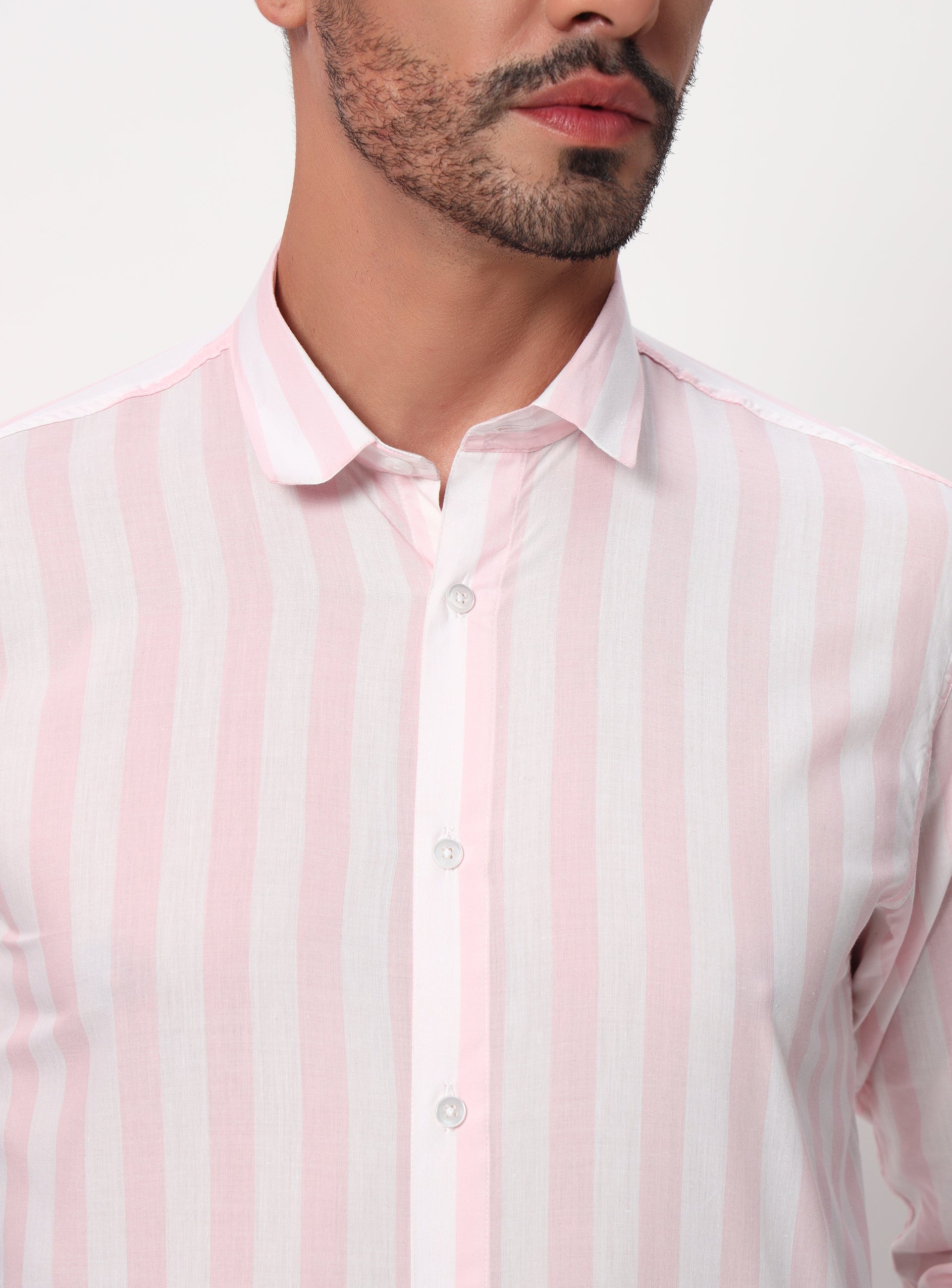pink classique striped