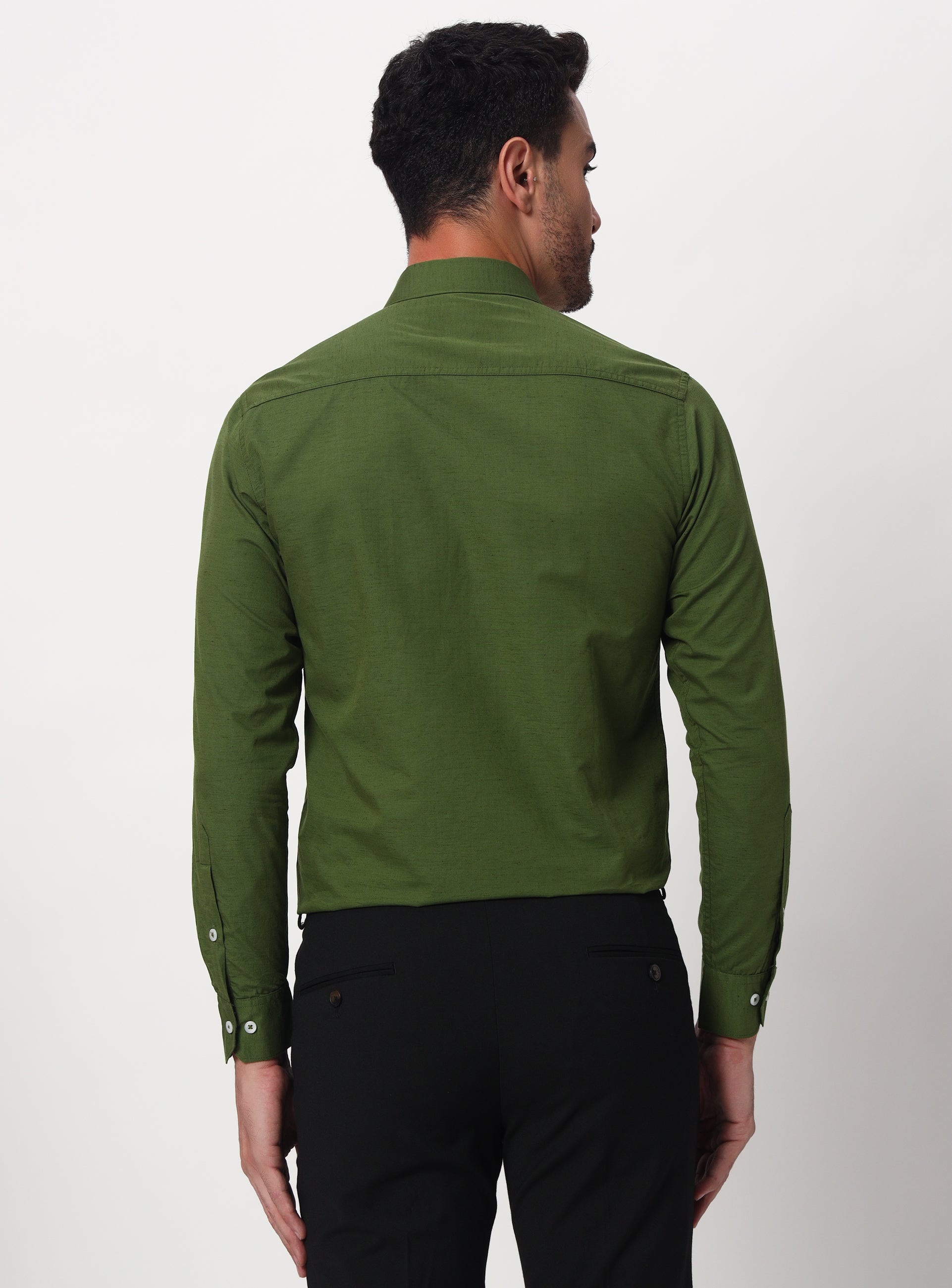 button down shirt in green