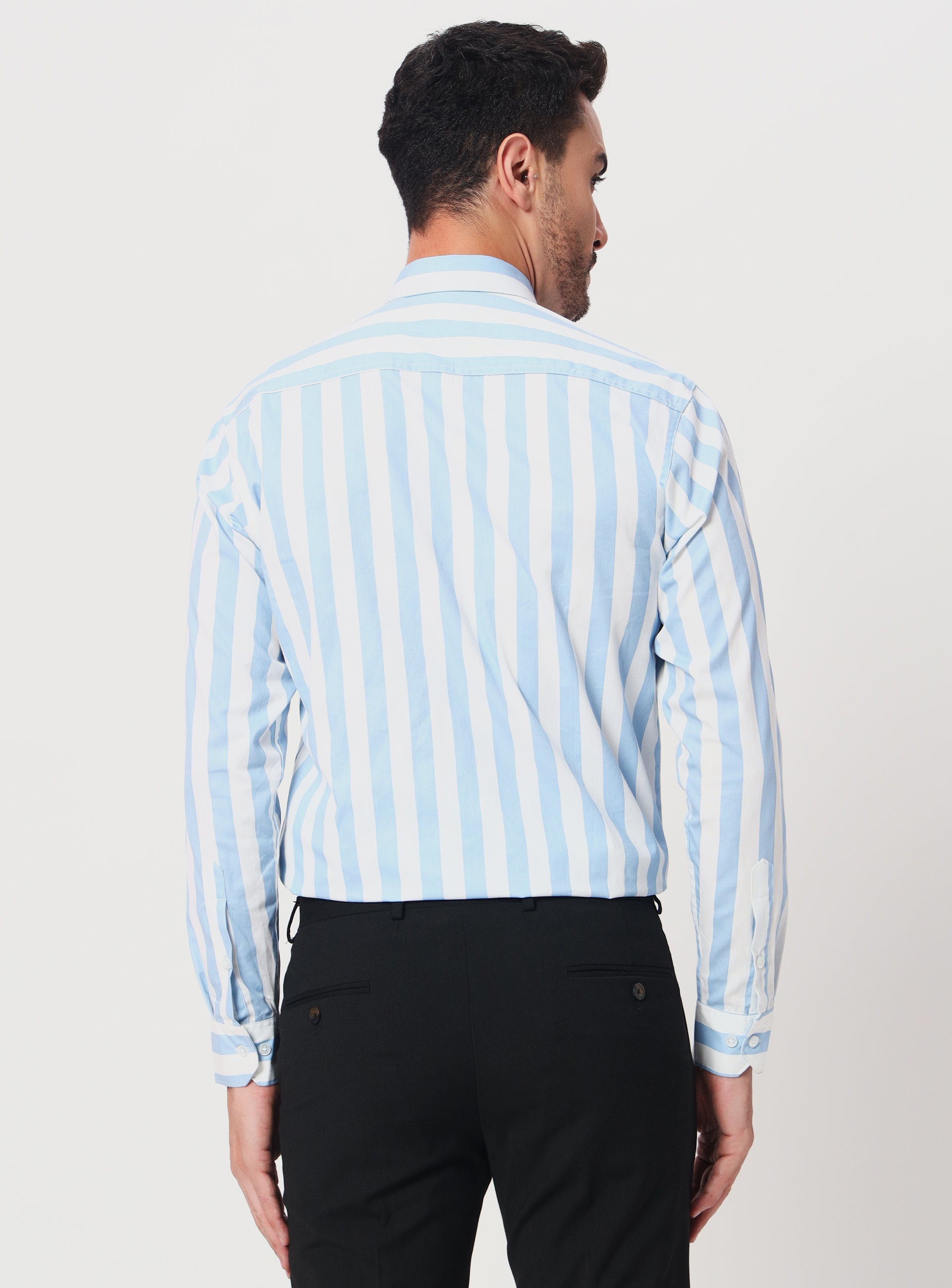 blue classique striped shirt
