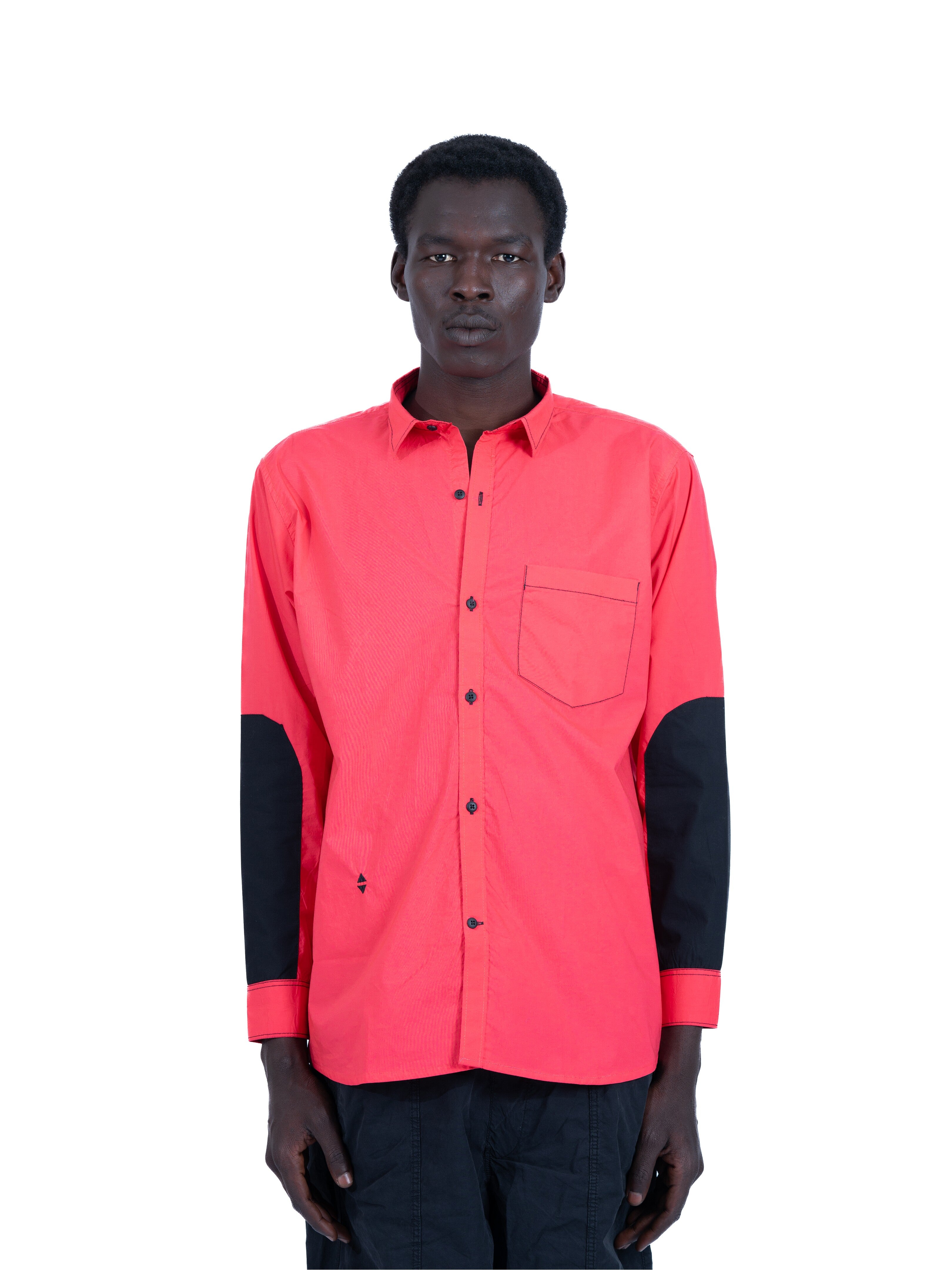 pink pocket shirt