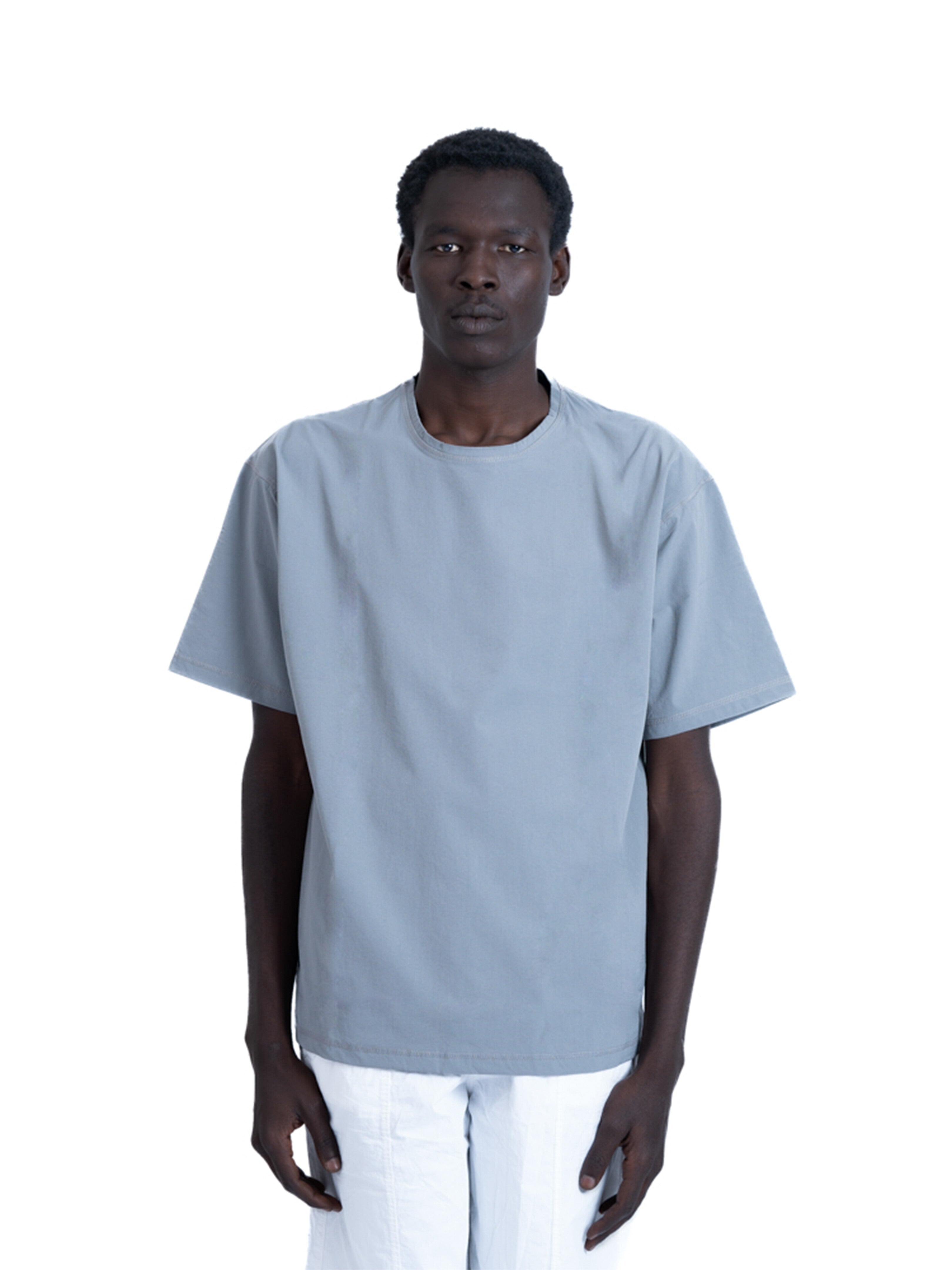 over sized tee in terry lycra (silver pointee)
