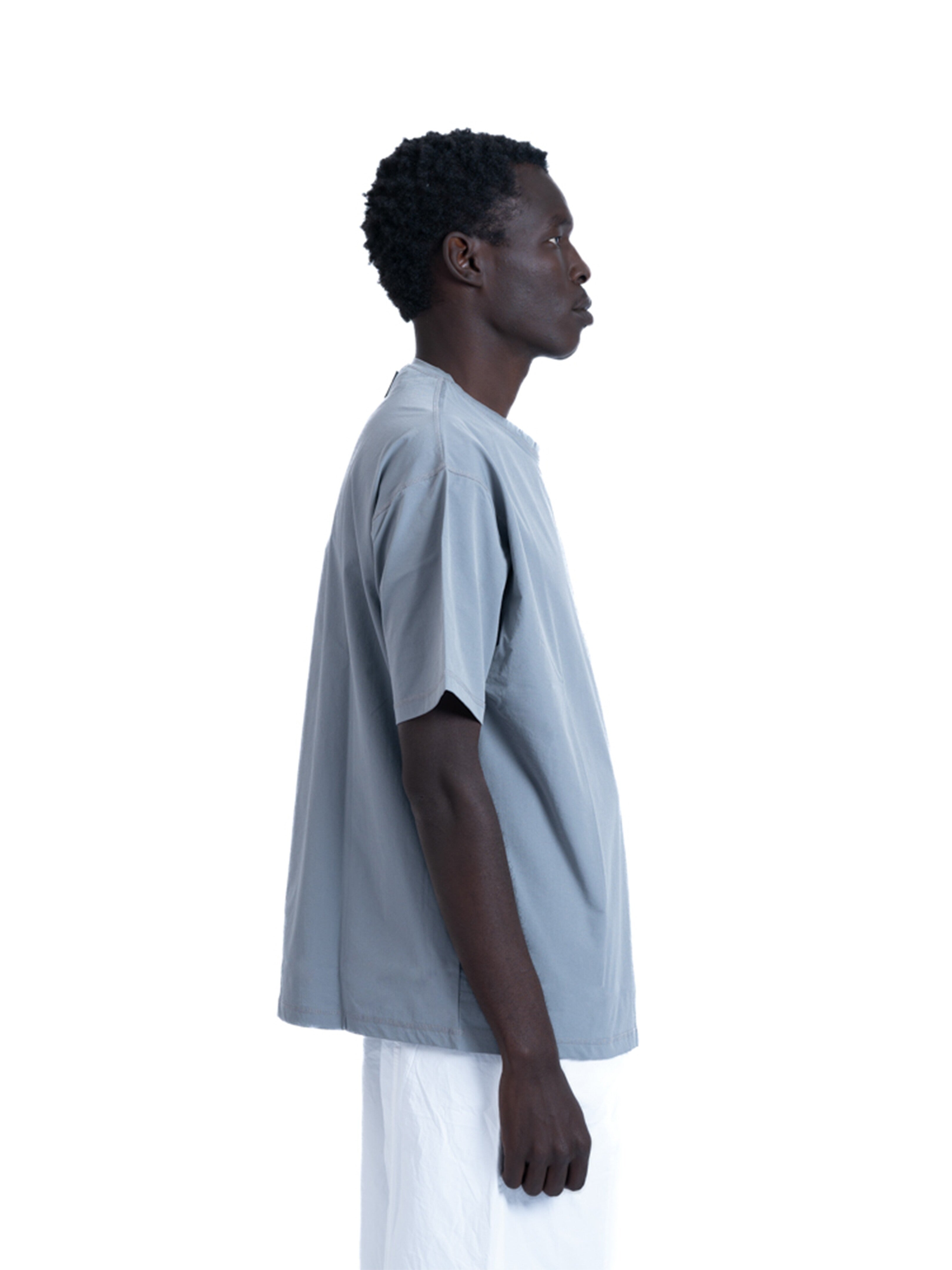 over sized tee in terry lycra (silver pointee)
