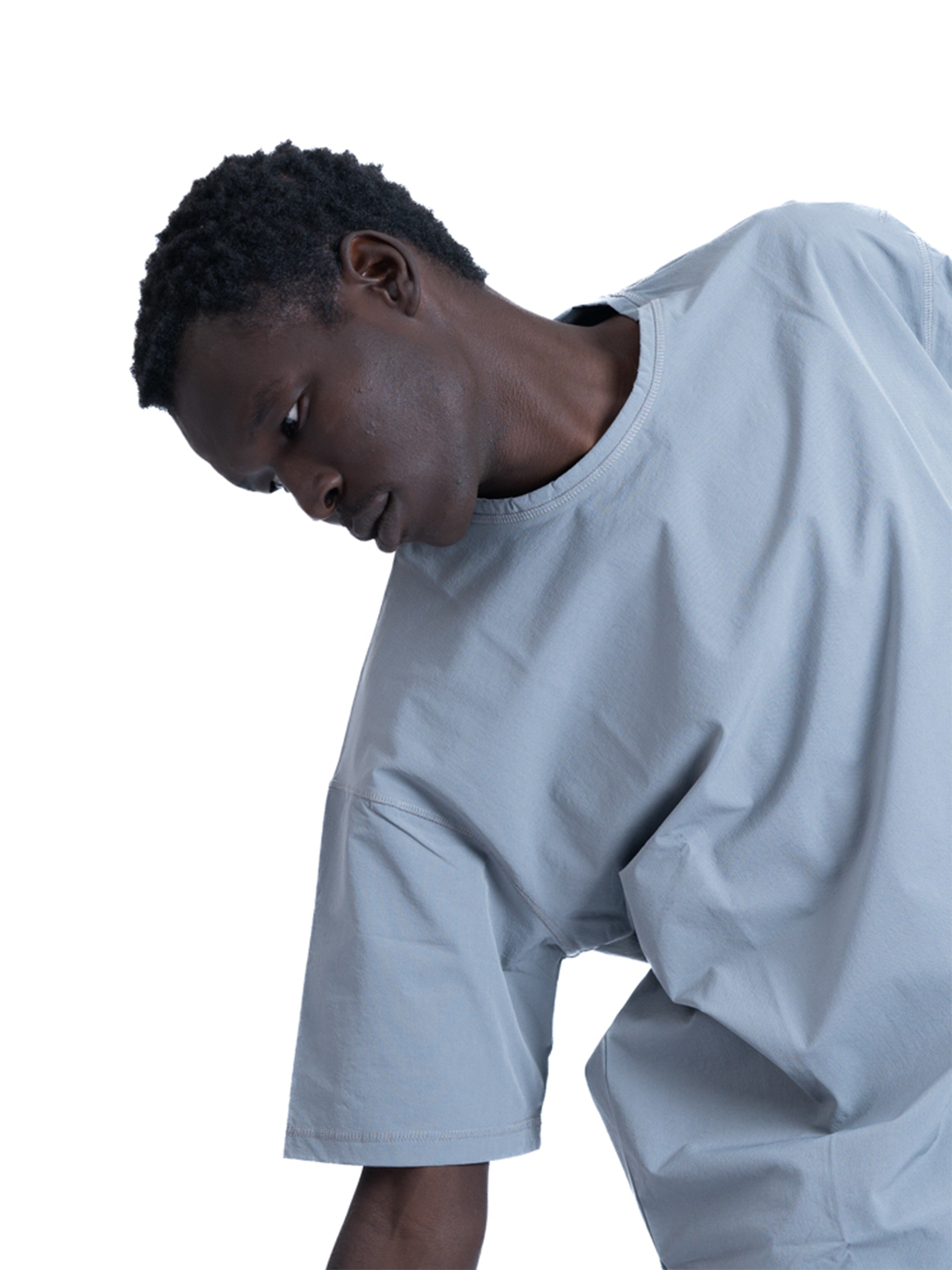 over sized tee in terry lycra (silver pointee)