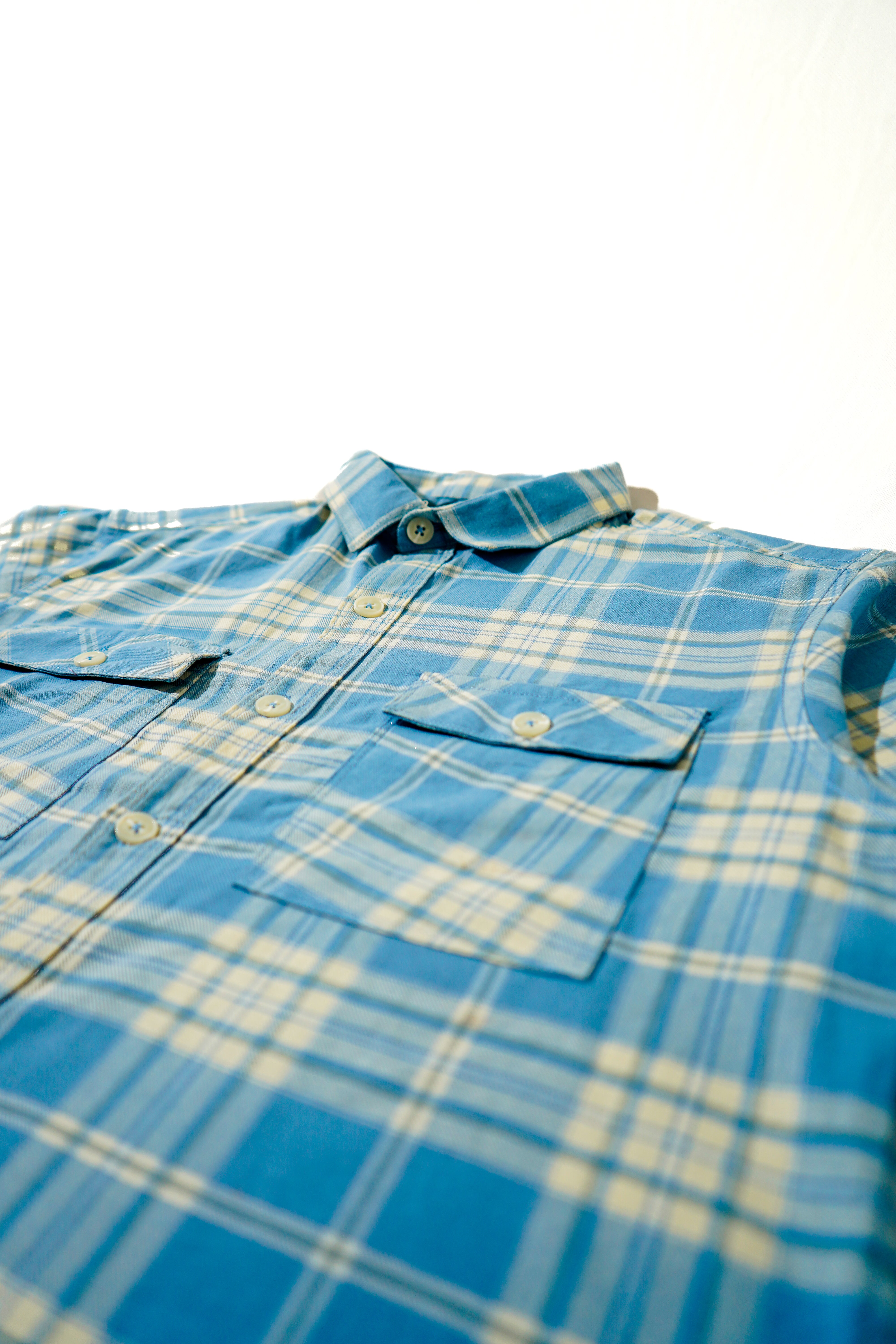 Blue Checkered Brushed shirt