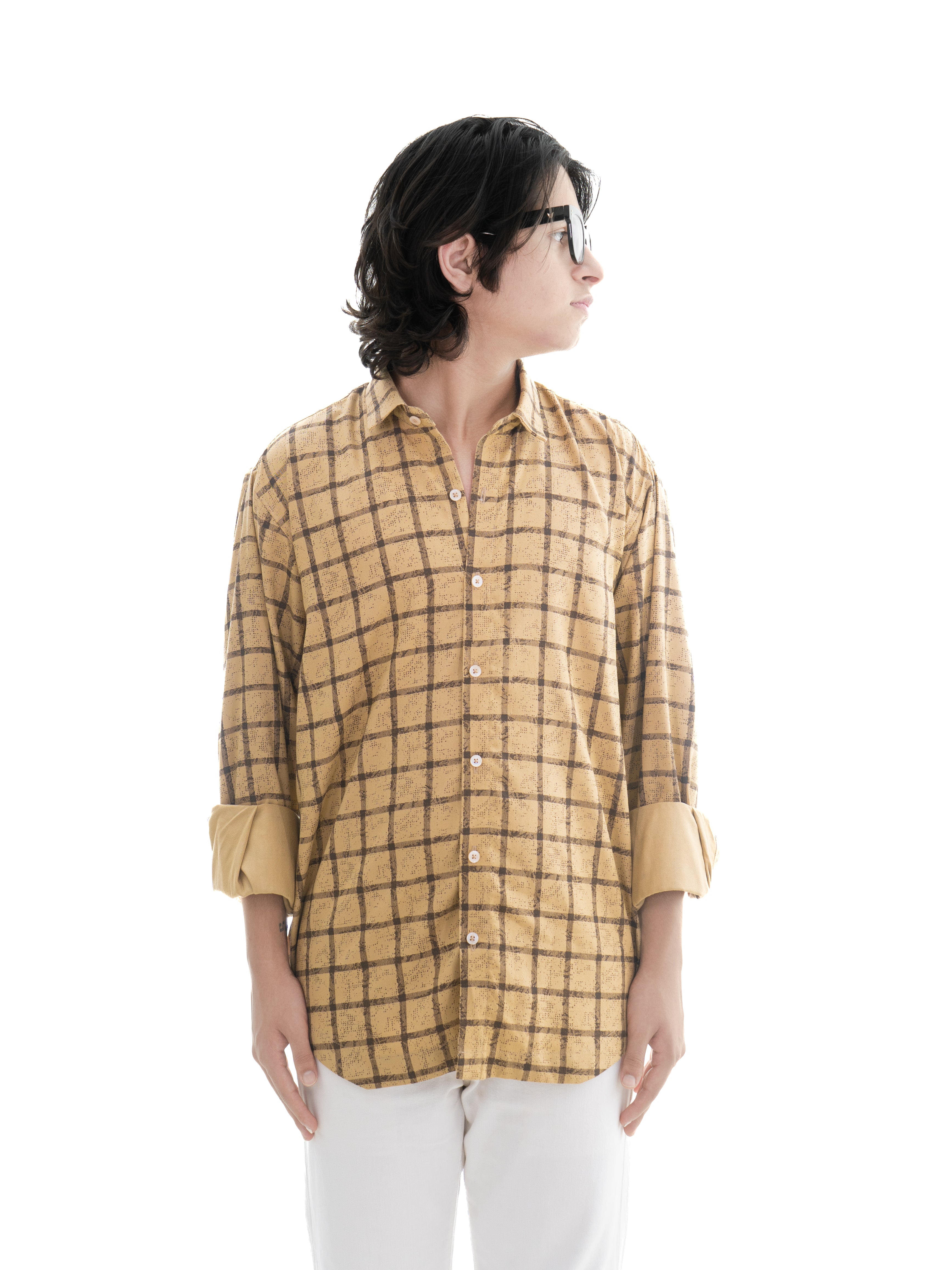 yellow greer checkered shirt