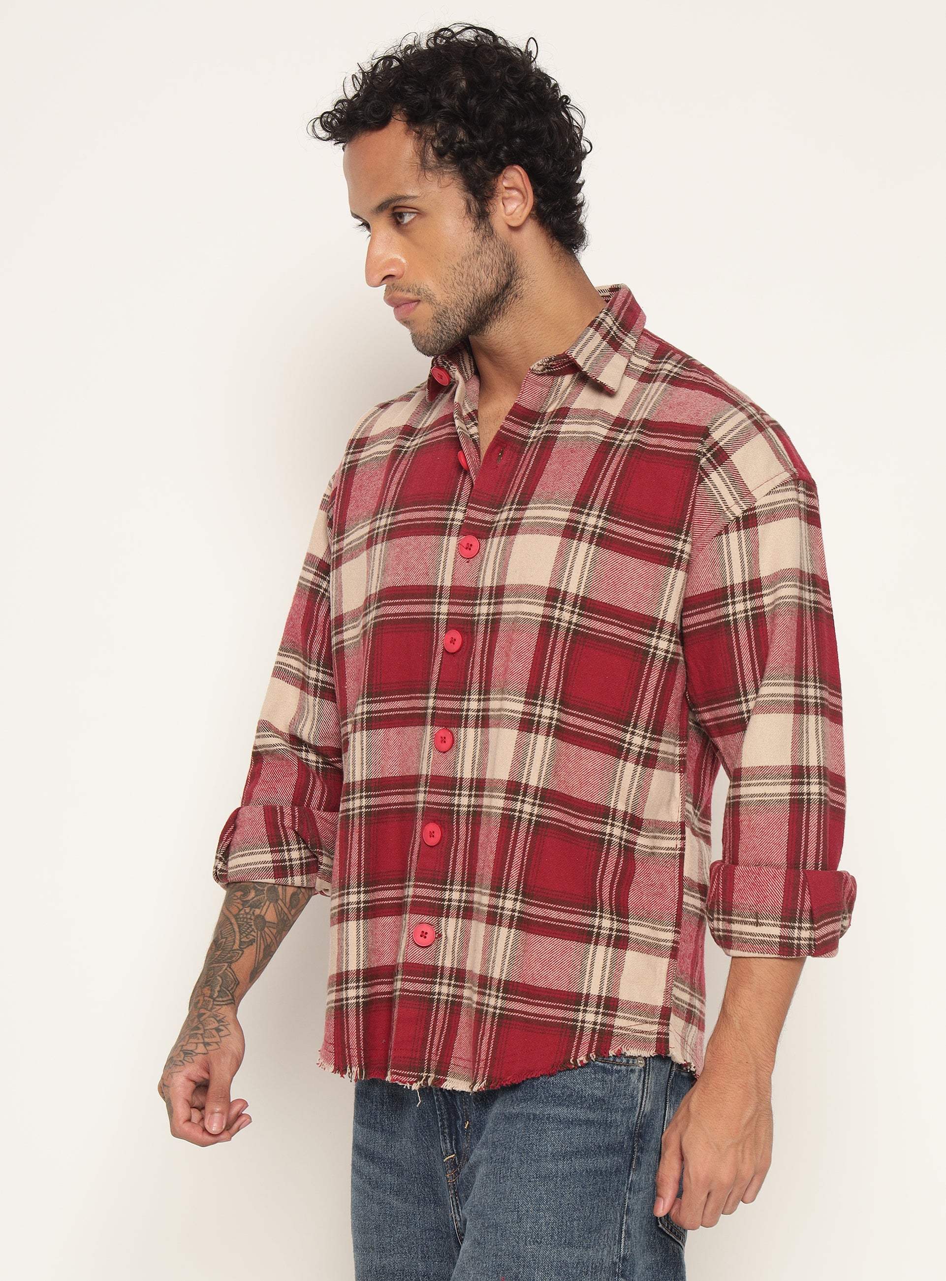 Red checks Overshirt