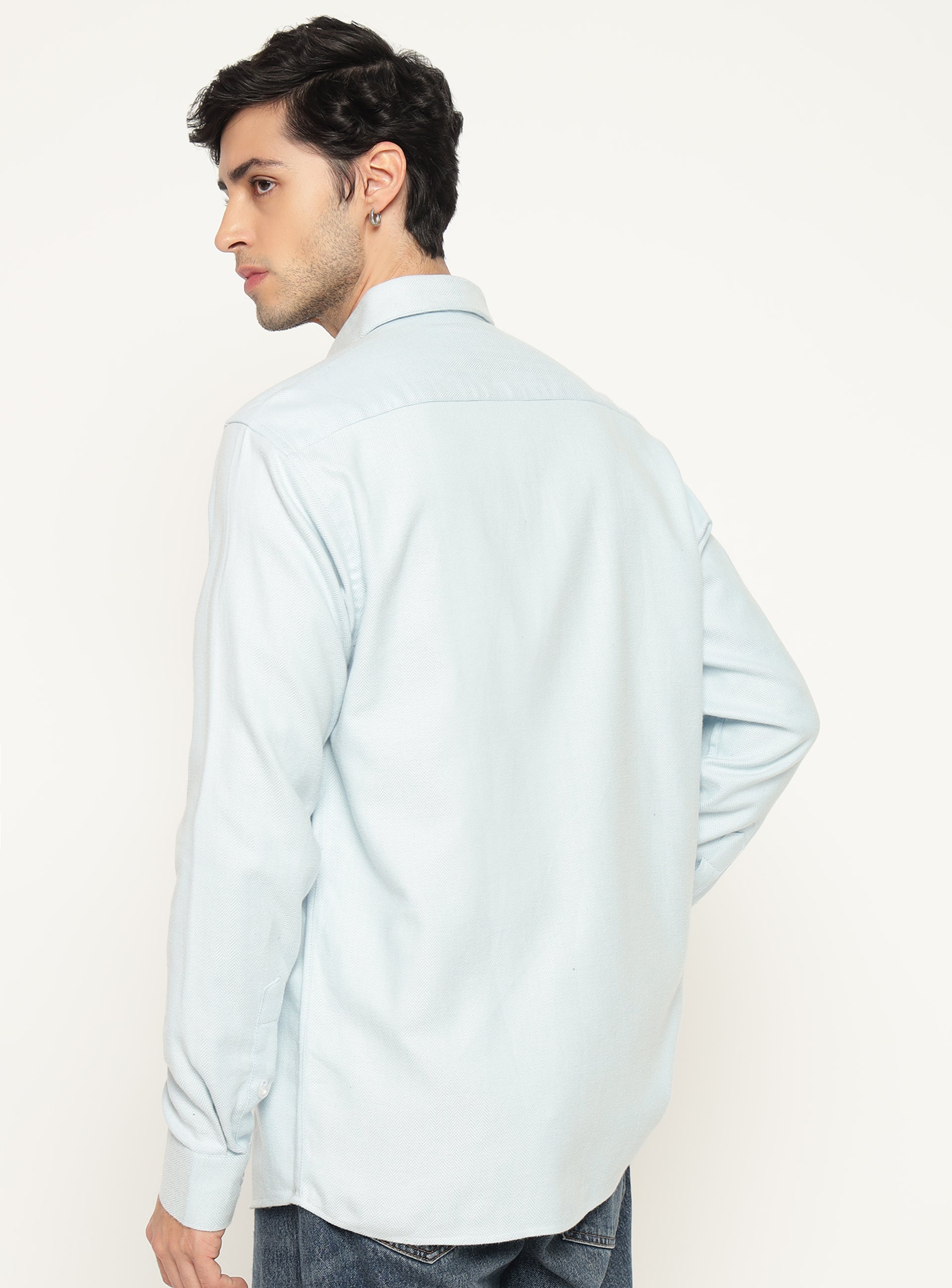 Azure wool shirt