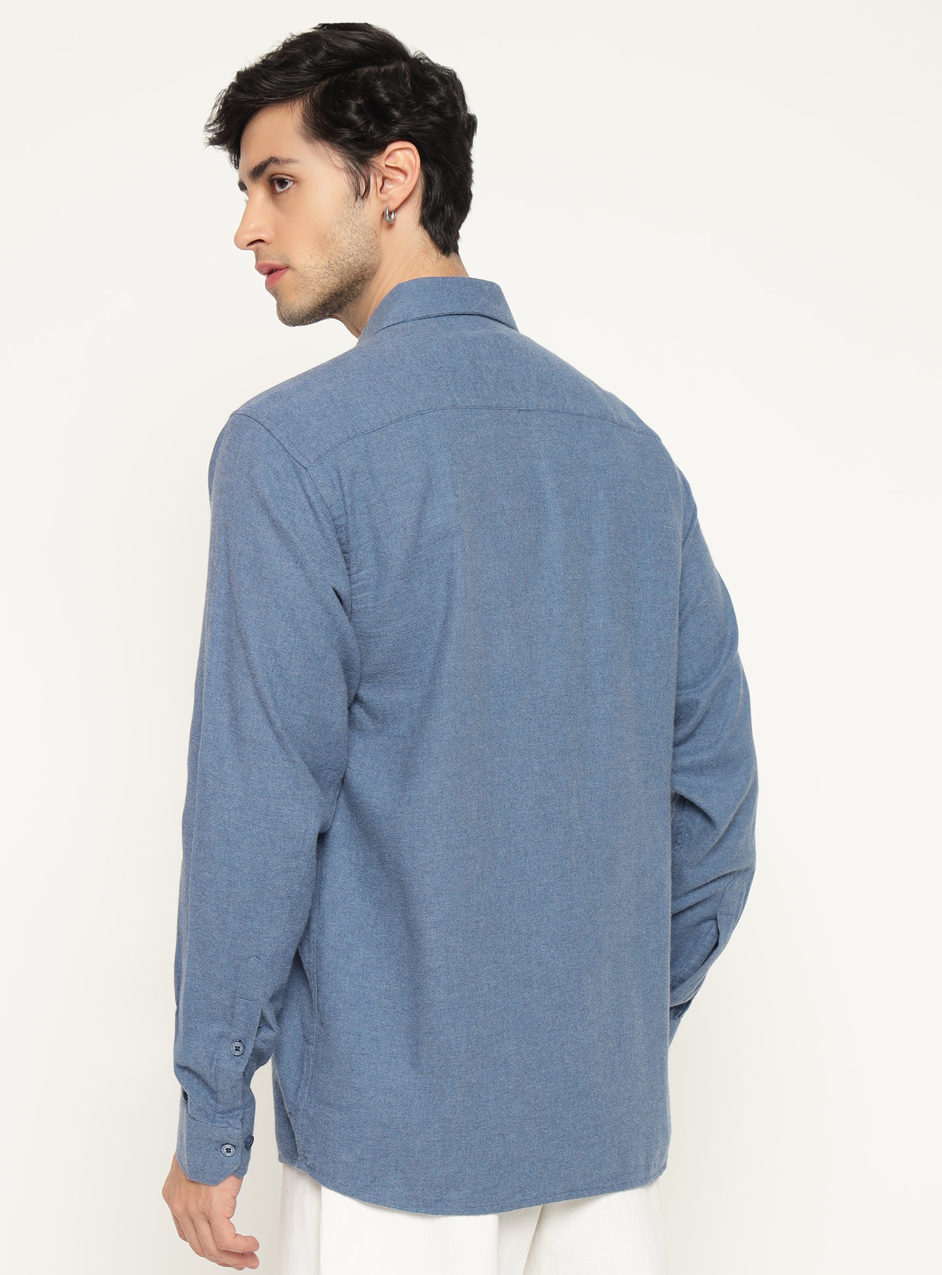 Blue wool shirt