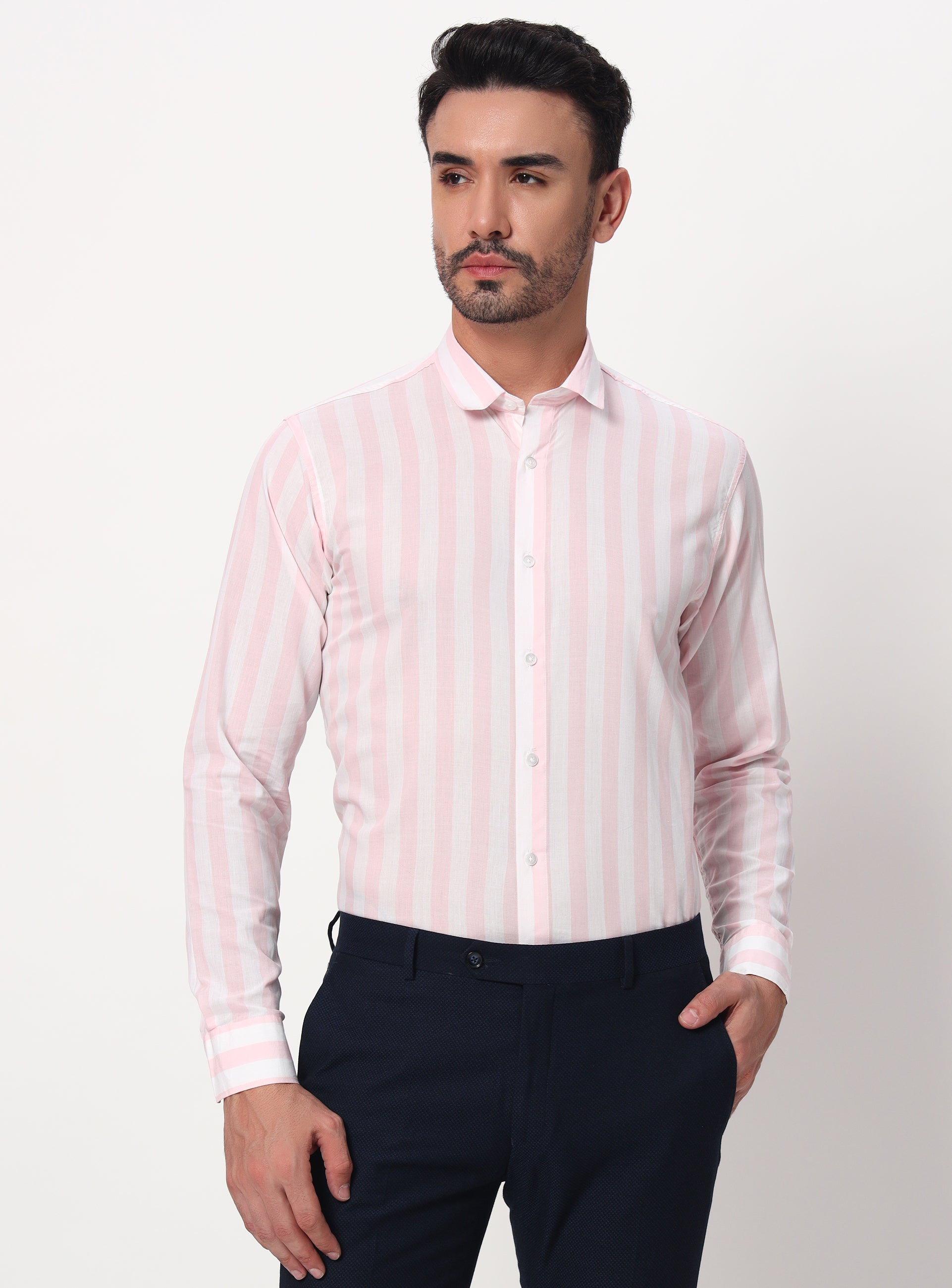 pink classique striped