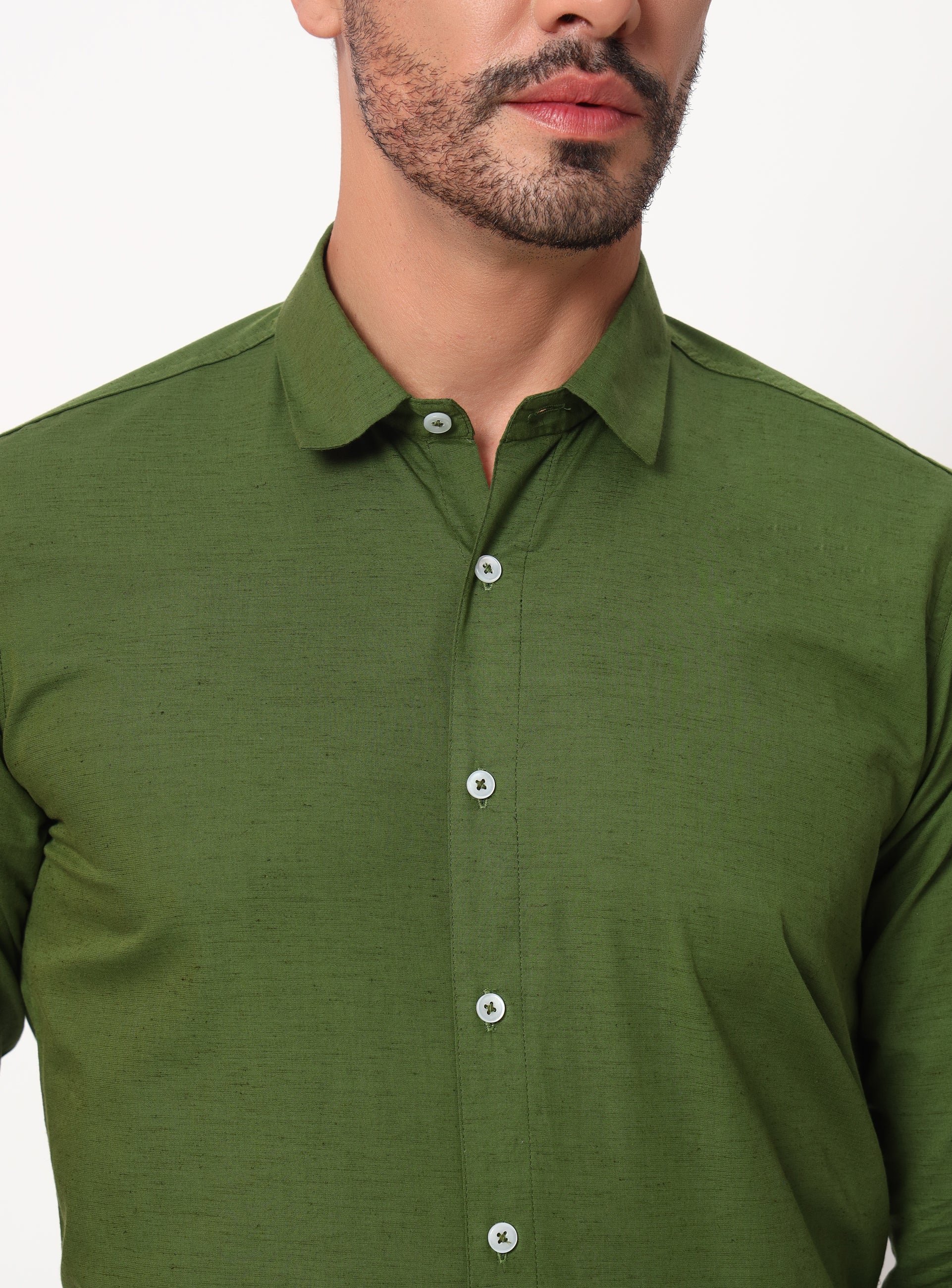 button down shirt in green