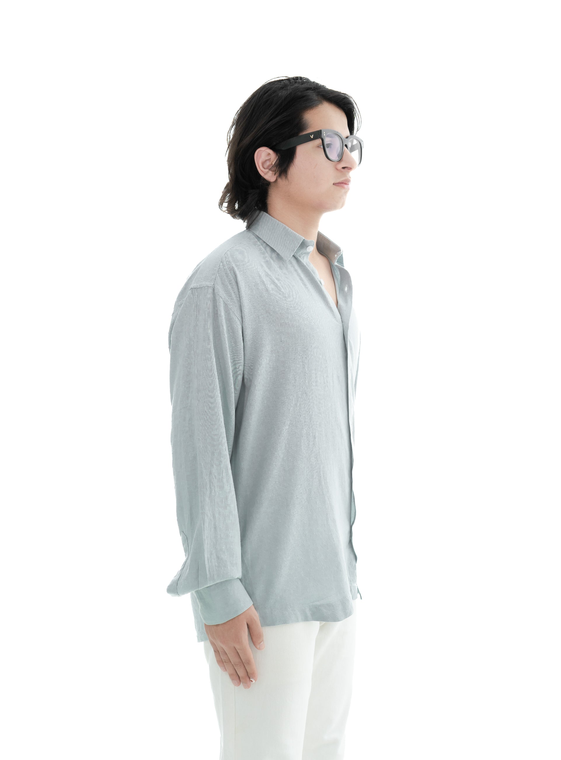 Linen shirt in azure